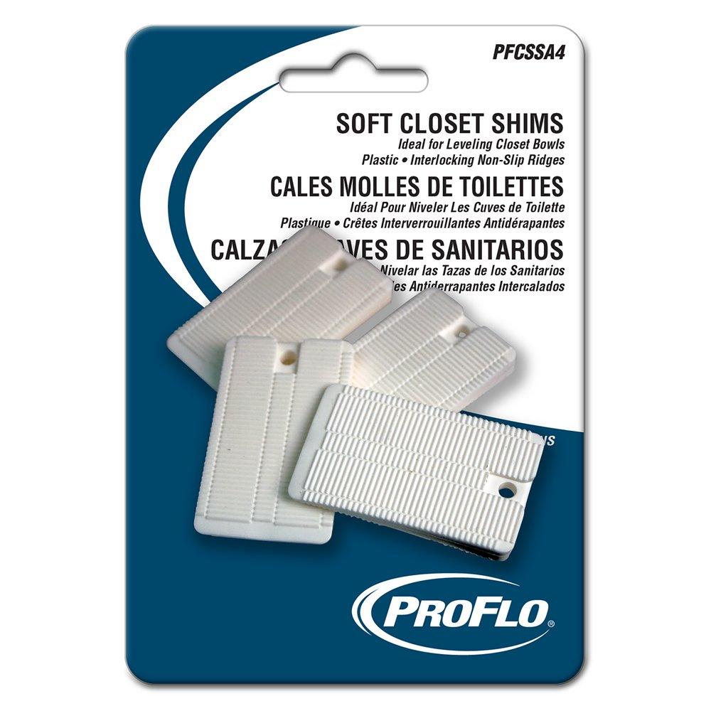 PROFLO® White PVC Soft Closet Wedge Shim 4 Pack 