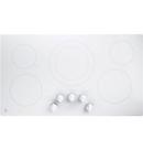 GE&reg; White 5-Burner 5-Element Smoothtop Cooktop 