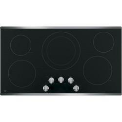 5 Burner Smoothtop Cooktop in Stainless Steel on Black