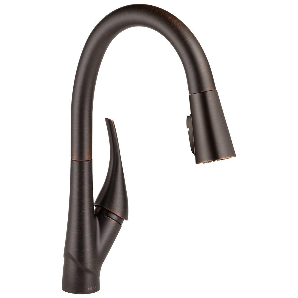 Delta Faucet Venetian Bronze Single Handle Pull Down Kitchen Faucet 