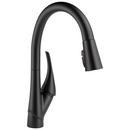Single Handle Pull Down Kitchen Faucet with Three-Function Spray, Magnetic Docking and ShieldSpray Technology in Matte Black