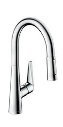 Single Handle Pull Down Kitchen Faucet in Polished Chrome