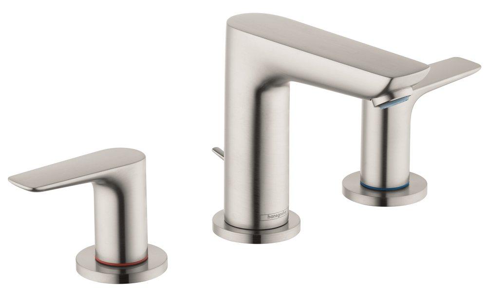 Hansgrohe Brushed Nickel Two Handle Widespread Bathroom Sink Faucet 