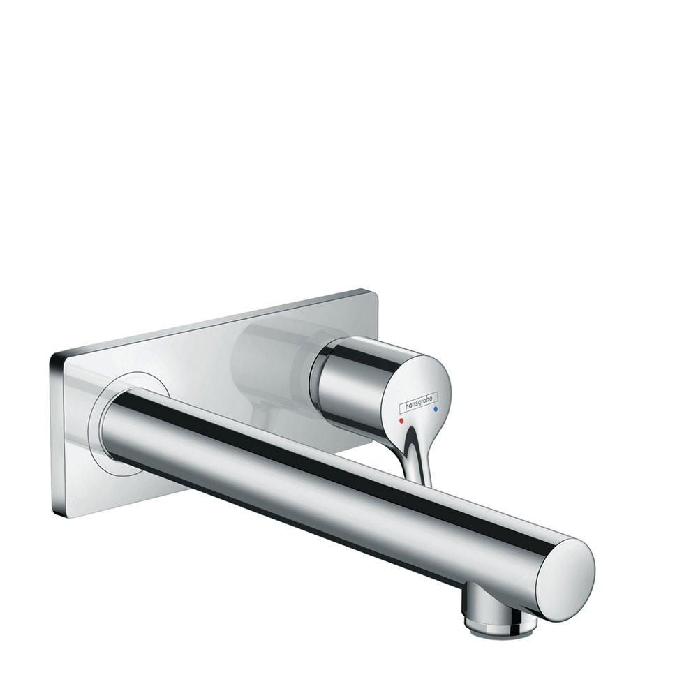 Hansgrohe Polished Chrome Single Handle Wall Mount Bathroom Sink Faucet 