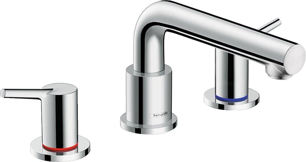 Hansgrohe Chrome 5.8 gpm 3-Hole Deck Mount Roman Tub Trim with Double-Handle 