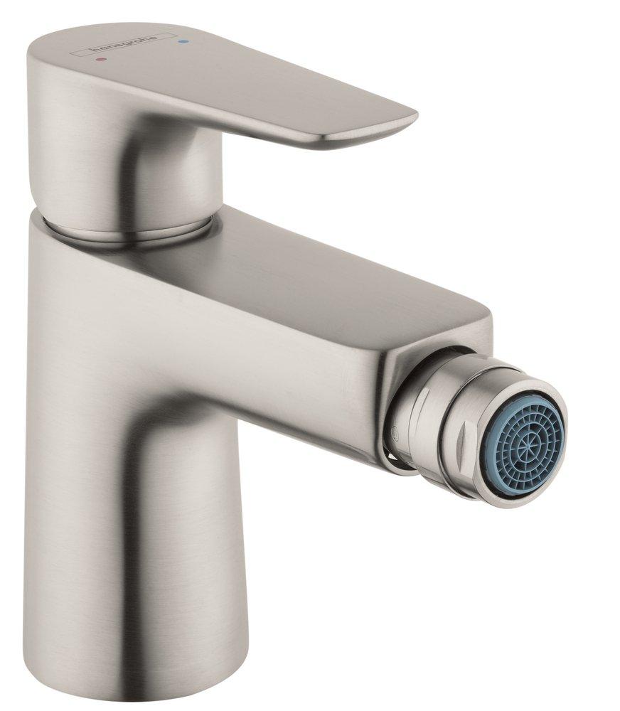Hansgrohe Brushed Nickel Horizontal Bidet Faucet with Single Lever Handle 