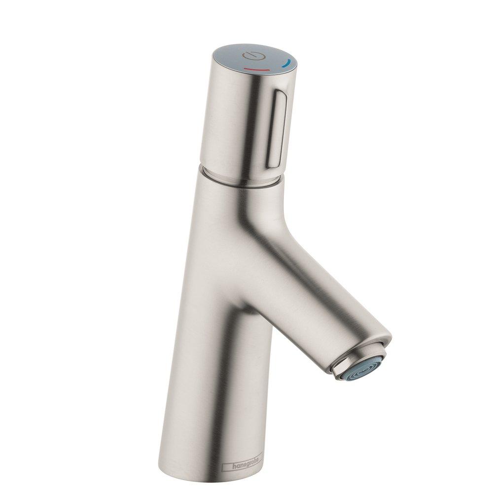 Hansgrohe Brushed Nickel 1.2 gpm 1-Hole Deck Mount Centerset Basin Mixer with Single-Handle and Pop-Up Waste Set 