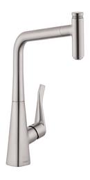 Hansgrohe Steel Optic Single Handle Pull Out Kitchen Faucet 