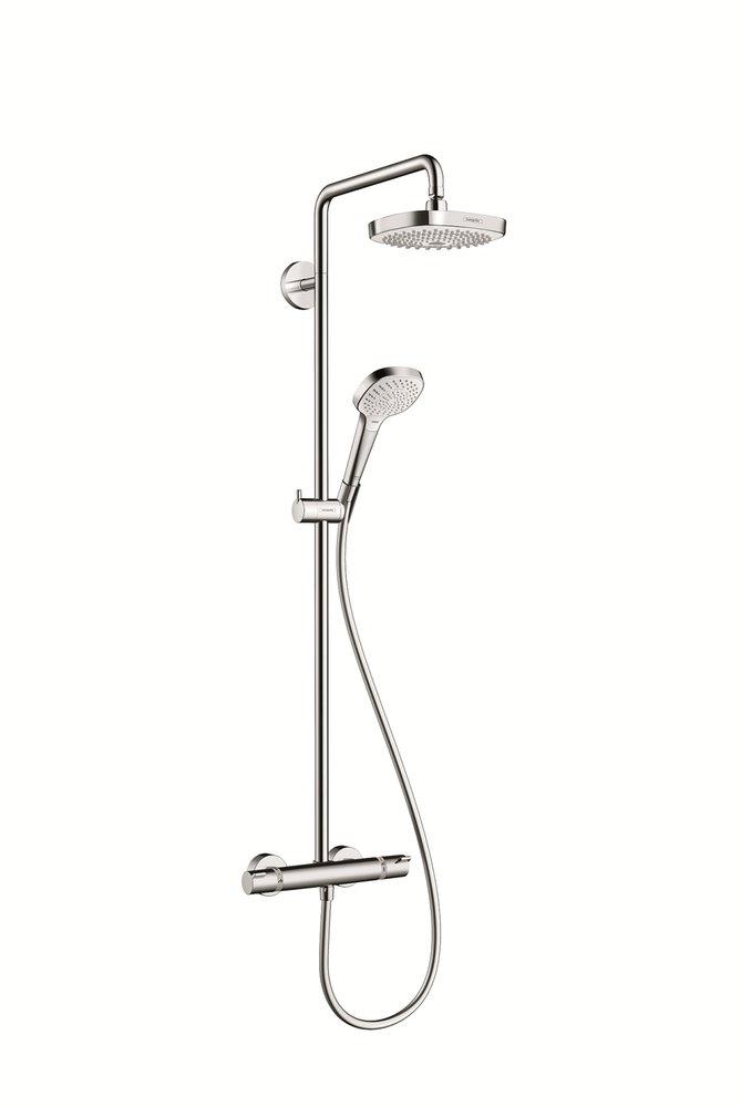 Hansgrohe Brushed Nickel Multi-Jet Shower Pipe 