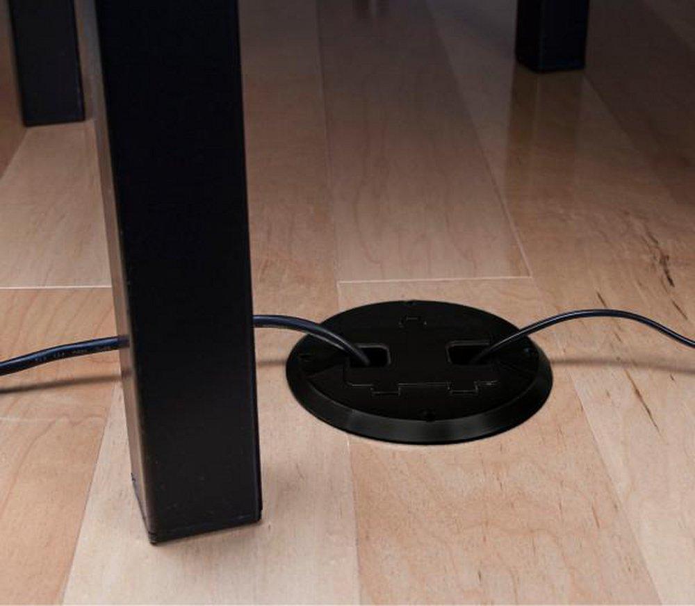 RACO Black Rubber Round Recessed Floor Box 