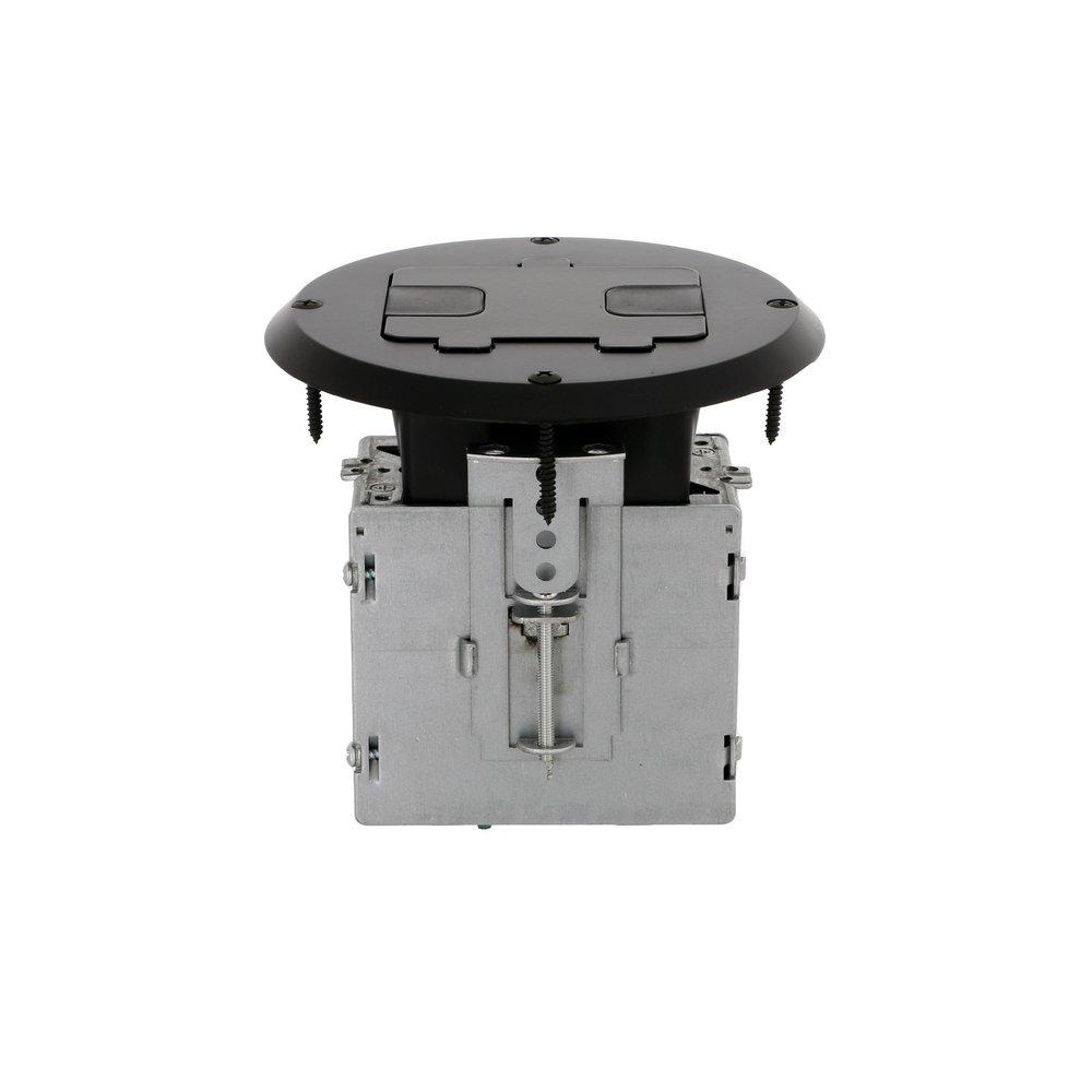 RACO Black Rubber Round Recessed Floor Box 