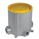 RACO Grey 19.5 cu in. Non-Metallic Round Recessed Floor Box 