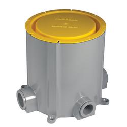 19.5 cu in. Non-Metallic Round Recessed Floor Box in Grey