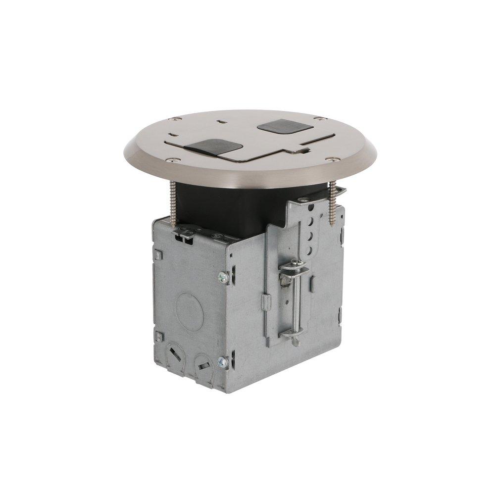 RACO Nickel Rubber Round Recessed Floor Box 