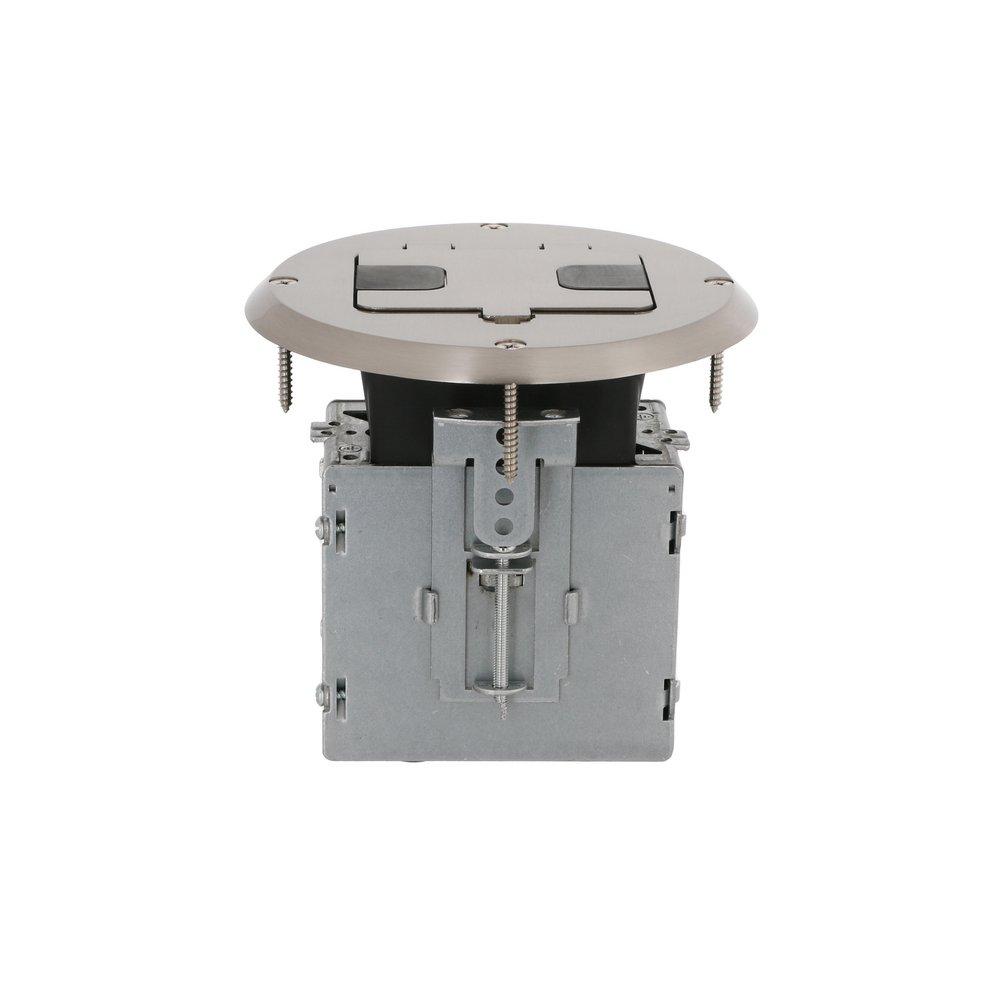 RACO Nickel Rubber Round Recessed Floor Box 