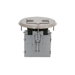Rubber Round Recessed Floor Box in Nickel
