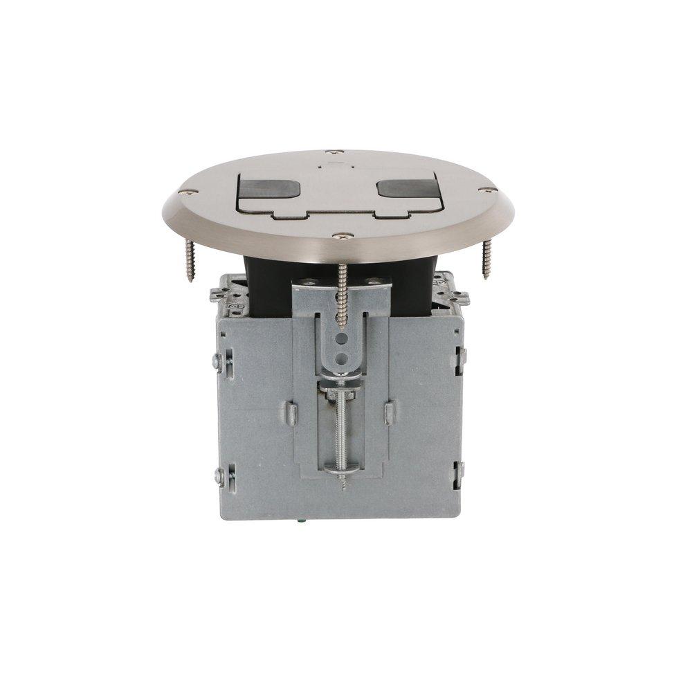 RACO Nickel Rubber Round Recessed Floor Box 