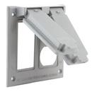 Bell Grey 4-9/16 in. 2-Gang Rugged Metallic Box Mount Device Cover 