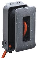 TayMac® Grey 1-Gang Plastic and Rubber Expandable while in use Cover 