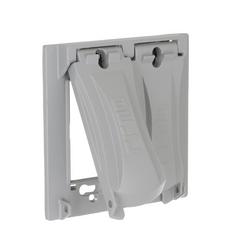Die Cast Metal Duplex Receptacles Cover in Grey