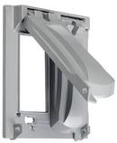 Bell Grey Die Cast Metal Duplex Receptacles Cover 