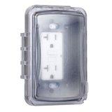 TayMac&reg; Clear 1-Gang Plastic Flat Cover 