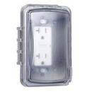 TayMac&reg; Clear 1-Gang Plastic Flat Cover 