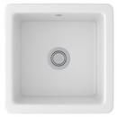 Shaws&reg; White 18-1/8 x 18-1/8 in. Drop-in and Undermount Fireclay Bar Sink 