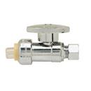 1/2 in x 3/8 in Oval Handle Straight Supply Stop Valve in Chrome Plated