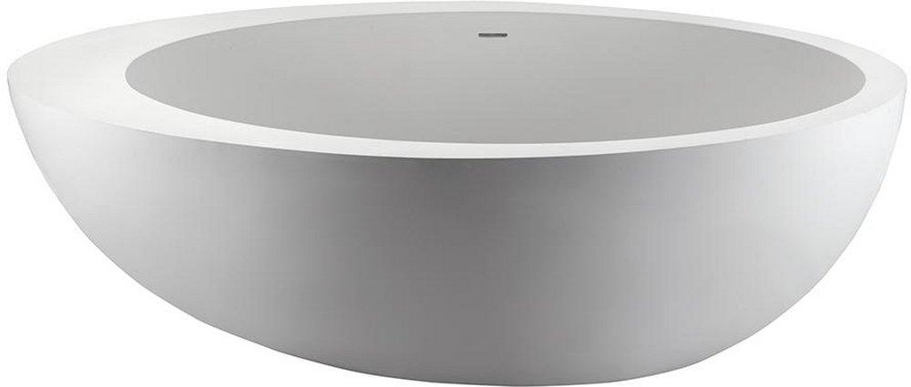 White Matte 71 x 42 in. Air Bath Drop-In Bathtub with Center Drain 