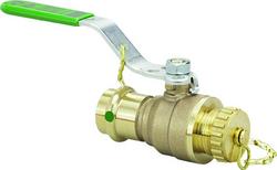1/2 x 3/4 in. Bronze Full Port Press x Hose Ball Valve