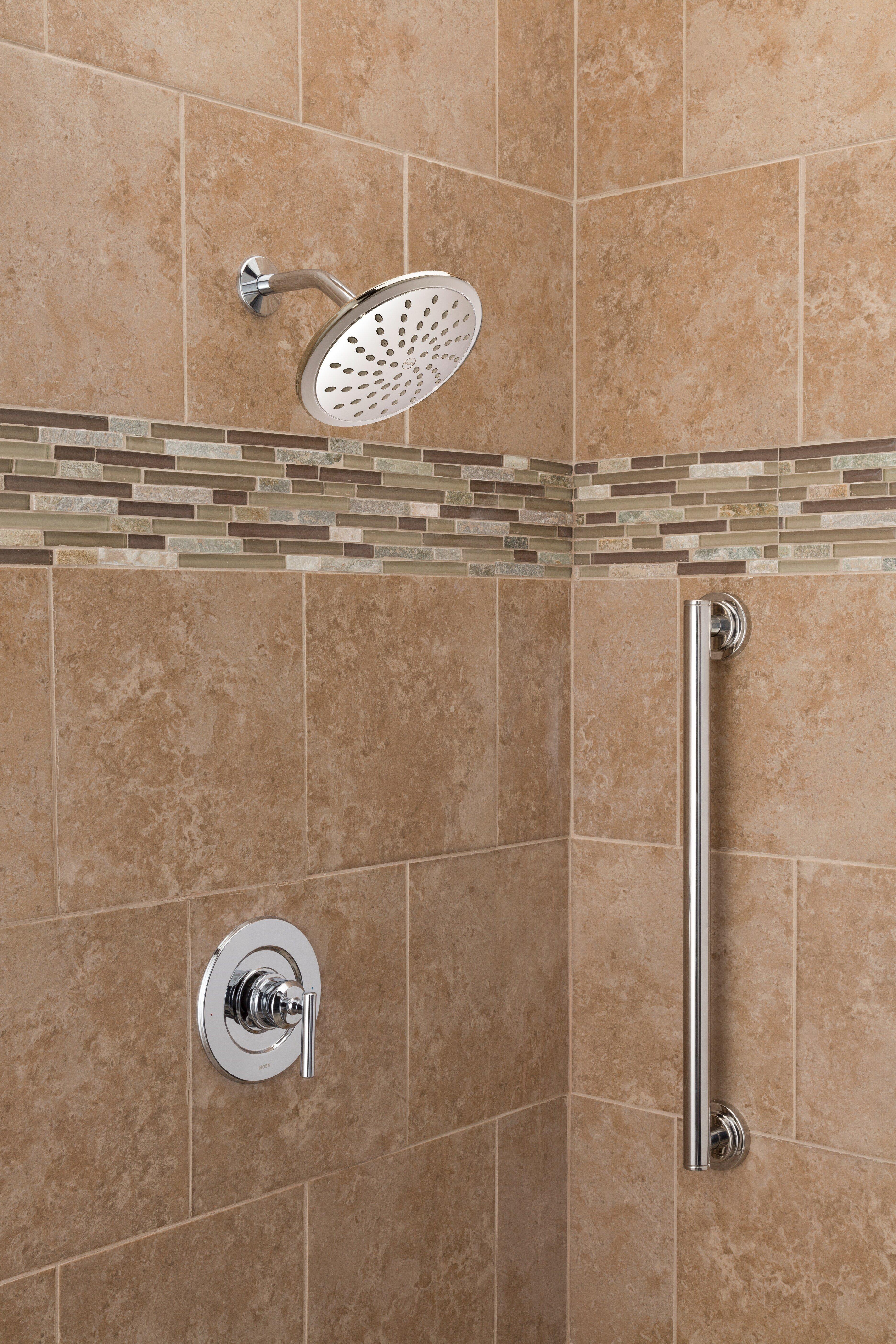 Moen Polished Chrome Single Handle Single Function Shower Faucet (Trim Only) 