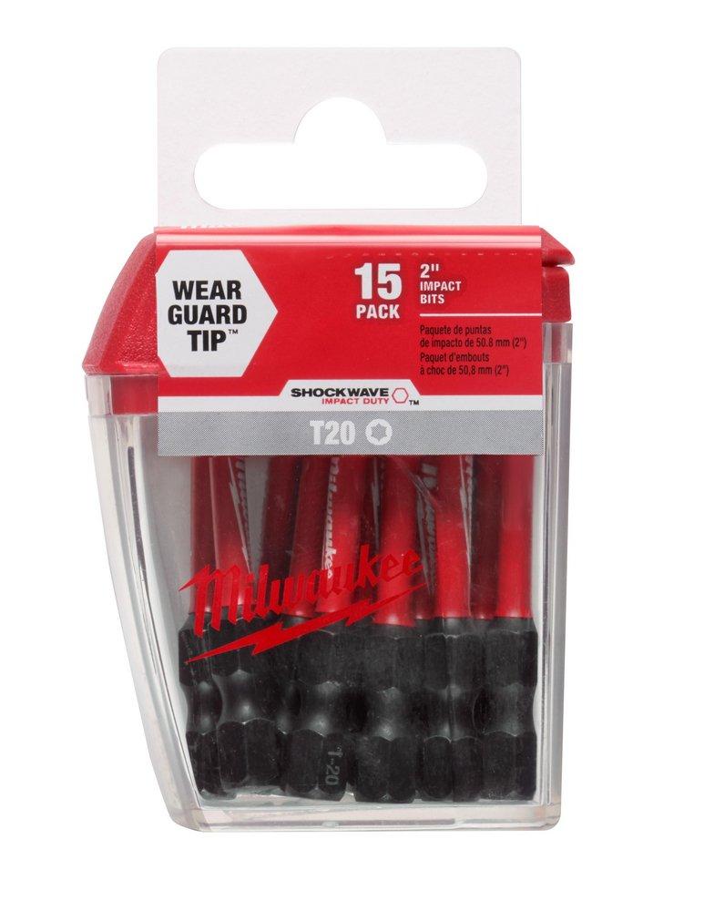 Milwaukee&reg; Silver 15PK 2 PWR BIT T20 TICTAC 