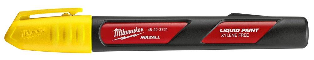 Milwaukee&reg; Yellow 6-9/100 x 93/100 x 79/100 in. Plastic Liquid Paint Marker 