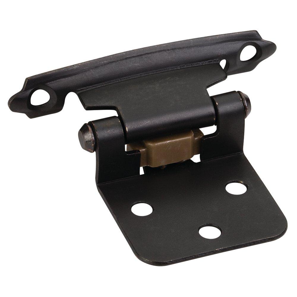 Hardware Resources Dark Antique Copper Machined Overlay Face Frame Self-closing Hinge Pack (1 Pair) 