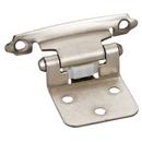 Flush Hinge with Screw and Pad in Satin Nickel