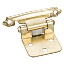 Flush Hinge with Screw and Pad in Polished Brass