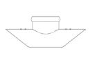 12 x 12 x 4 in. Gasket Reducing Plastic Tee with Long Skirt and Centering Ring End