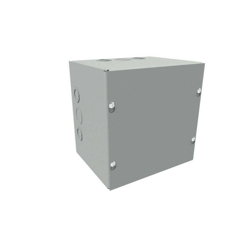 Wiegmann&reg; Galvanized Steel 10-1/8 x 8-1/8 in. Pre-Galvanized Steel and Plastic Screw Cover Pull Box Enclosure 