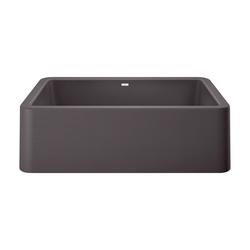 33 in. Farmhouse Silgranit Single Bowl Kitchen Sink in Cinder