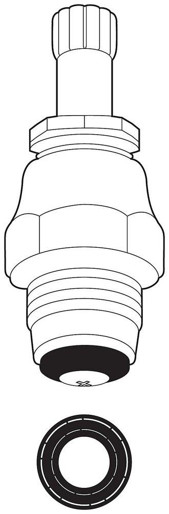 Delta Faucet Silver Hot and Cold Stem 