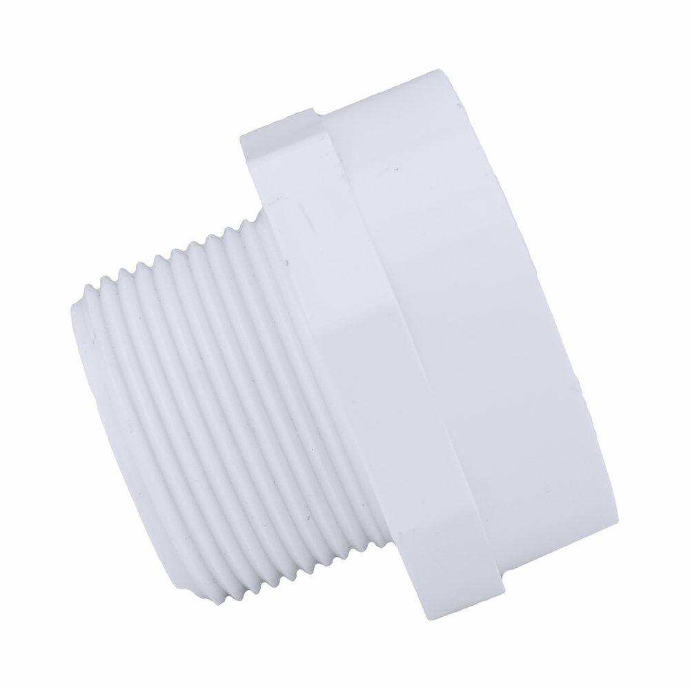 White PVC DWV Male Adapter 