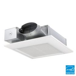 50-80-100 CFM Ceiling/Wall Mount Ventilation Fan with Smartflow&trade; Motor in White - Fan Only - 0.3-1.3 Sones - Energy Star Rated