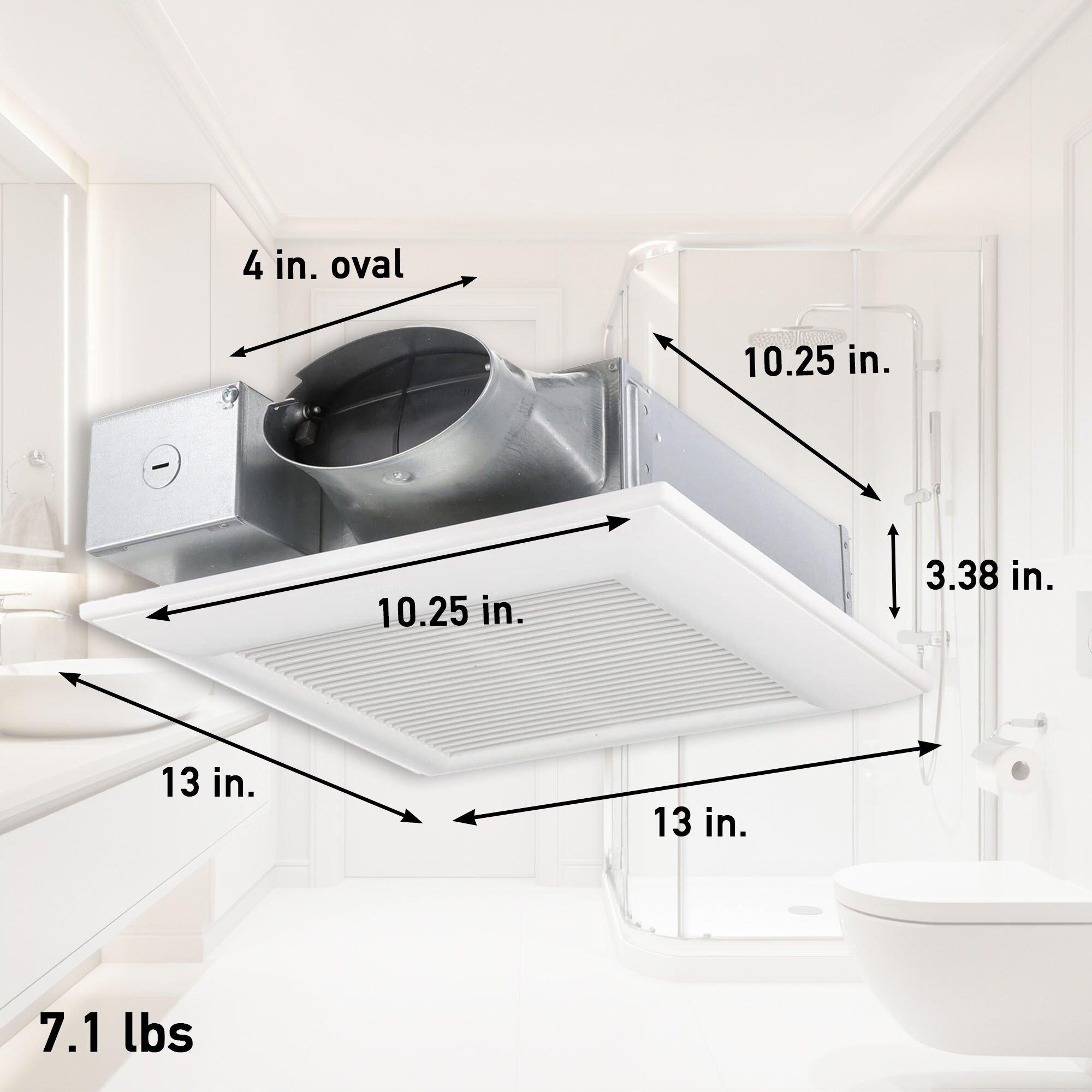 Panasonic White 50-80-100 CFM Ceiling/Wall Mount Ventilation Fan with Smartflow&trade; Motor in White - 0.3-1.3 Sones - Energy Star Rated 