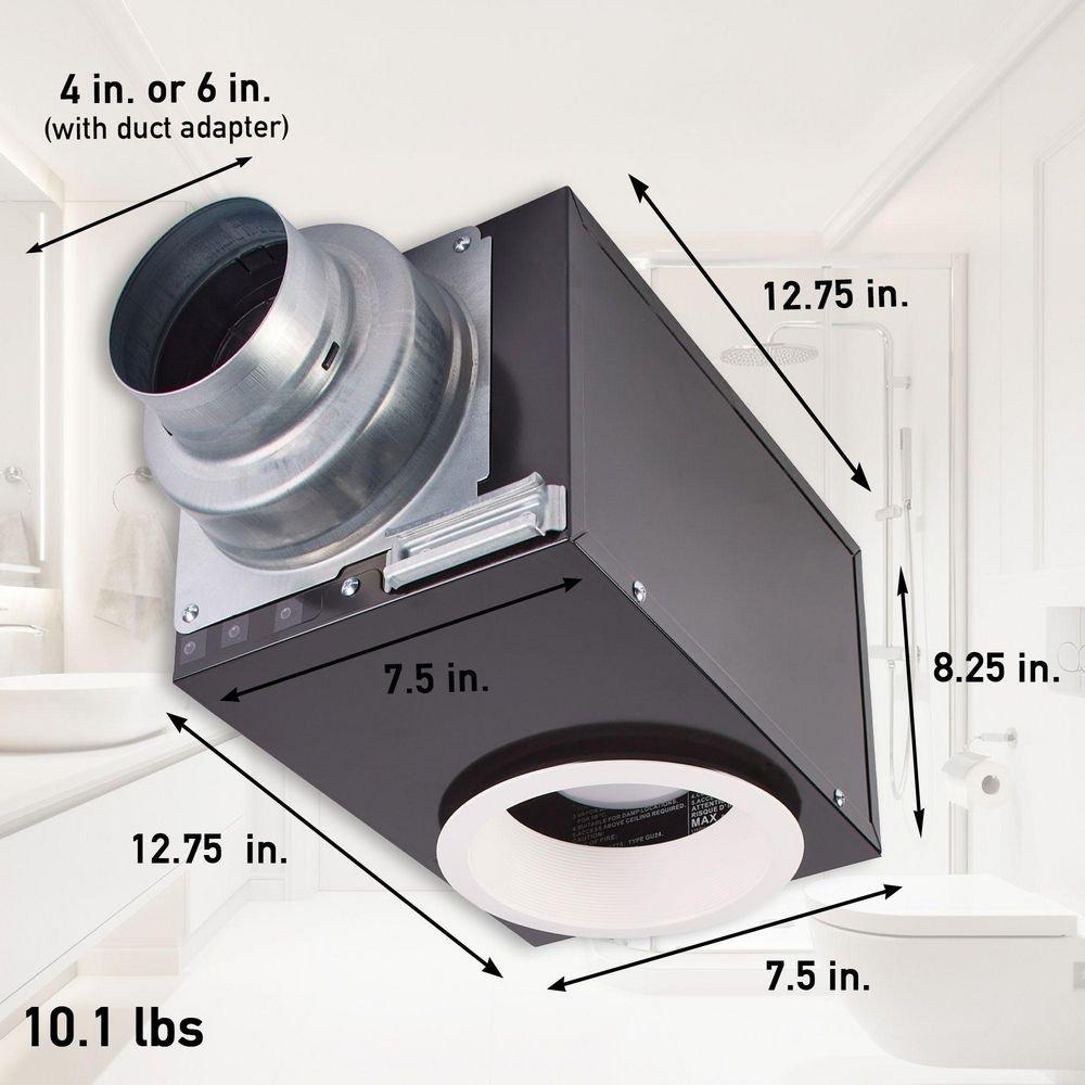 Panasonic White Ceiling Mount Bathroom Exhaust Fan with Light 