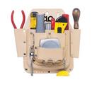 6 Pocket Top Grain Leather Electrical Maintenance Tool Pouch 