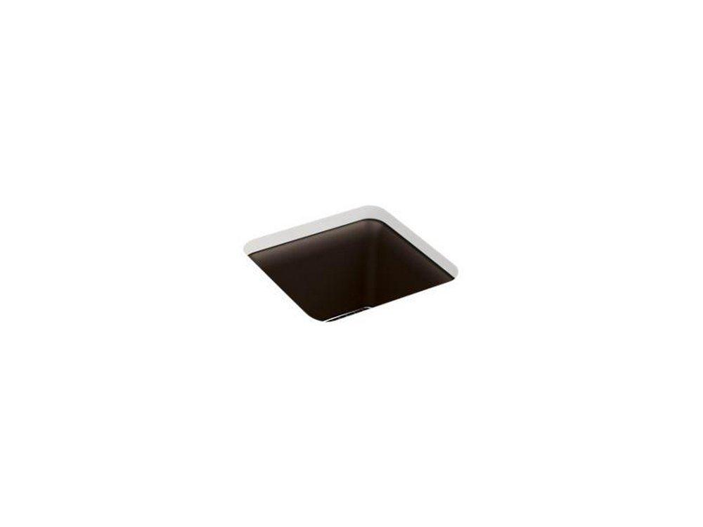 KOHLER Matte Brown 15-1/2 x 15-1/2 in. Undermount Neoroc Bar Sink 