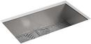 32 x 18-5/16 in. No-Hole Stainless Steel Single Bowl Undermount Kitchen Sink in Satin Stainless Steel
