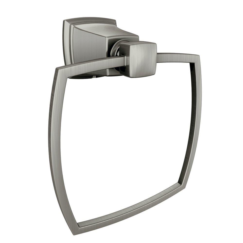 Moen Brushed Nickel Rectangular Closed Towel Ring 