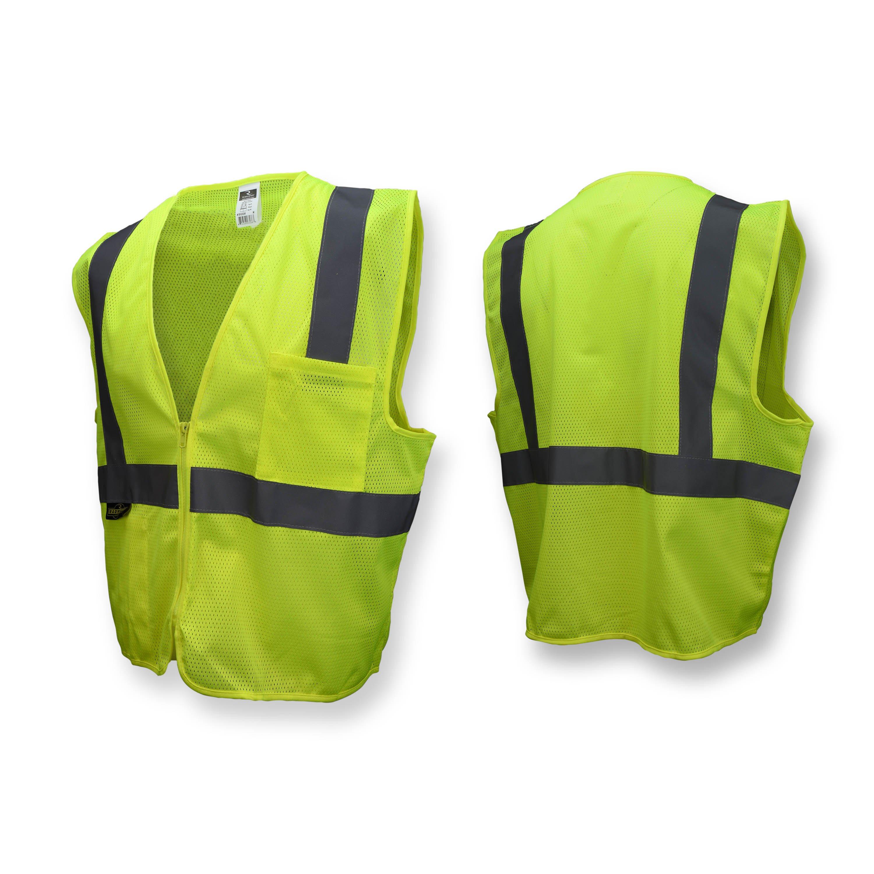 Radians Hi-Viz Green Safety Vest with Zipper 